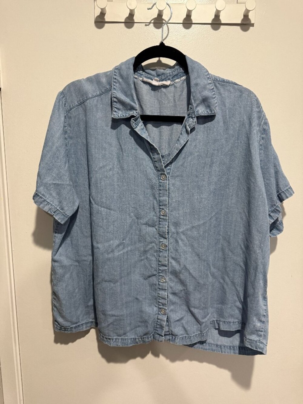 Jane & Delancey Denim Chambray Shirt Size L